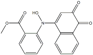 2-[(3,4-Dihydro-3,4-dioxonaphthalen)-1-ylhydroxyamino]benzoic acid methyl ester Struktur