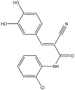 2-Cyano-3-(3,4-dihydroxyphenyl)-N-(2-chlorophenyl)acrylamide Struktur