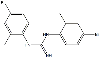 1,3-Bis(4-bromo-2-methylphenyl)guanidine Struktur