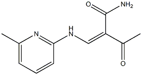 3-Oxo-2-[(Z)-(6-methyl-2-pyridinyl)aminomethylene]butanamide Struktur