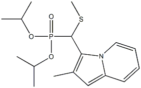 (2-Methylindolizin-3-yl)(methylthio)methylphosphonic acid diisopropyl ester Struktur