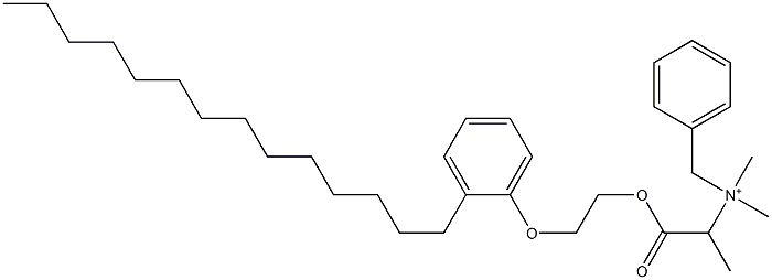 N,N-Dimethyl-N-benzyl-N-[1-[[2-(2-tetradecylphenyloxy)ethyl]oxycarbonyl]ethyl]aminium Struktur