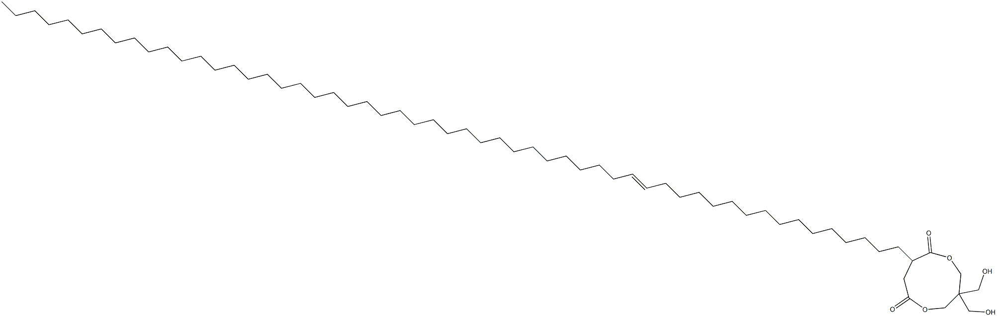 3,3-Bis(hydroxymethyl)-8-(16-pentapentacontenyl)-1,5-dioxacyclononane-6,9-dione Struktur