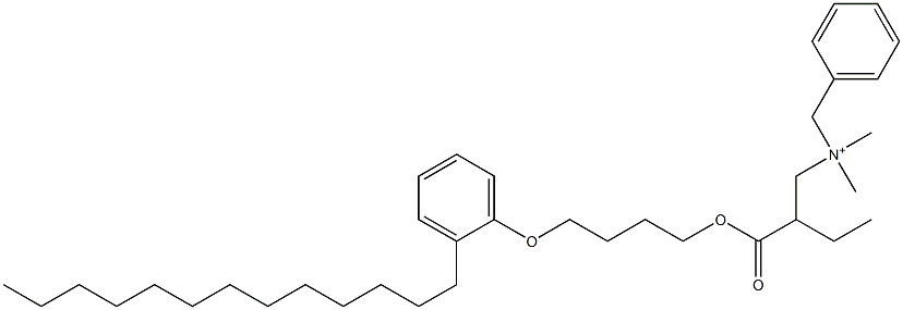 N,N-Dimethyl-N-benzyl-N-[2-[[4-(2-tridecylphenyloxy)butyl]oxycarbonyl]butyl]aminium Struktur