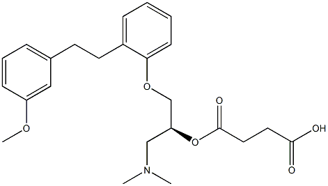 Succinic acid hydrogen 1-[(2S)-3-(dimethylamino)-1-[2-[2-(3-methoxyphenyl)ethyl]phenoxy]propan-2-yl] ester Struktur