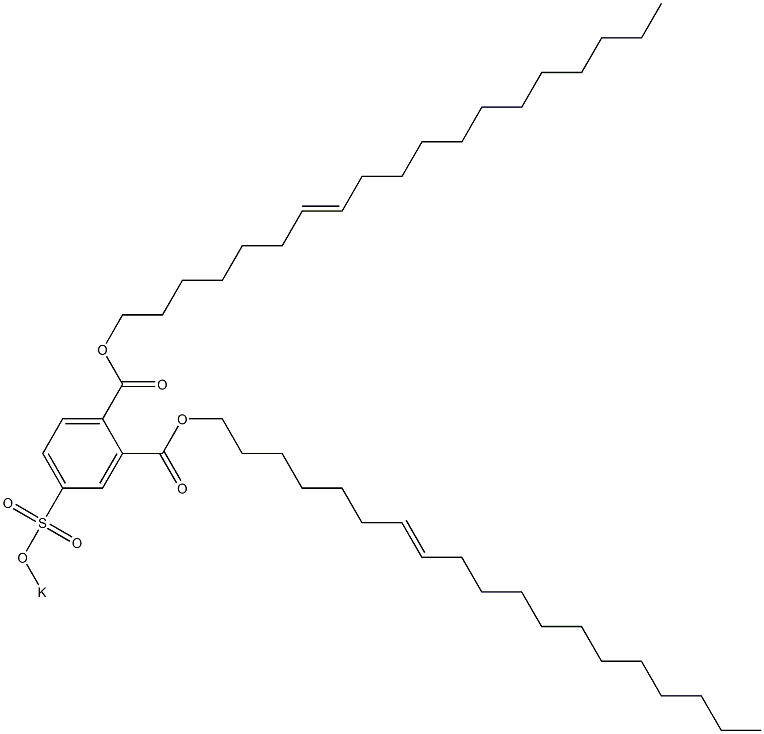 4-(Potassiosulfo)phthalic acid di(7-nonadecenyl) ester Struktur