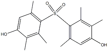 4,4'-Dihydroxy-2,2',3,3',6,6'-hexamethyl[sulfonylbisbenzene] Struktur