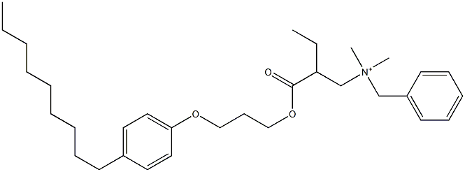 N,N-Dimethyl-N-benzyl-N-[2-[[3-(4-nonylphenyloxy)propyl]oxycarbonyl]butyl]aminium Struktur