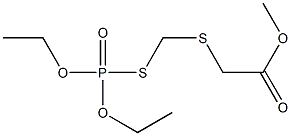 [(Diethoxyphosphinoylthio)methylthio]acetic acid methyl ester Struktur