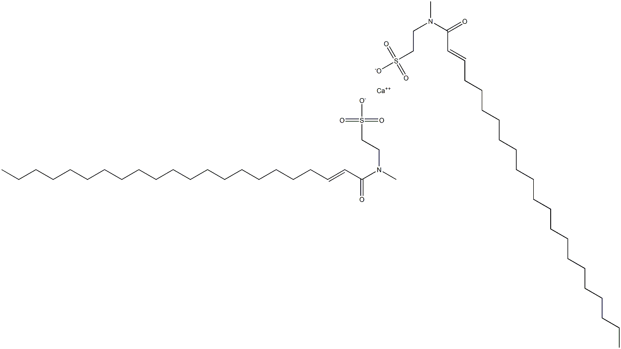 Bis[N-(1-oxo-2-docosen-1-yl)-N-methyltaurine]calcium salt Struktur