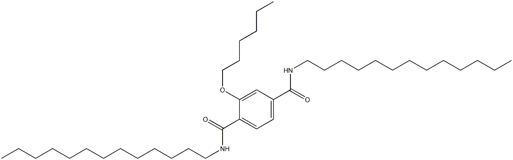 2-(Hexyloxy)-N,N'-ditridecylterephthalamide Struktur