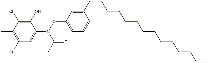 2-(3-Tetradecylphenoxyacetylamino)-4,6-dichloro-5-methylphenol Struktur