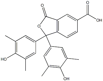 1,3-Dihydro-1,1-bis(4-hydroxy-3,5-dimethylphenyl)-3-oxoisobenzofuran-5-carboxylic acid Struktur