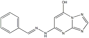 5-[N'-(Benzylidene)hydrazino]-7-hydroxy[1,2,4]triazolo[1,5-a]pyrimidine Struktur