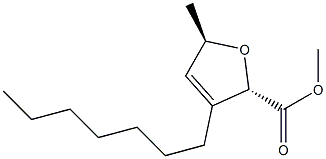 (2S,5R)-3-Heptyl-5-methyl-2,5-dihydrofuran-2-carboxylic acid methyl ester Struktur