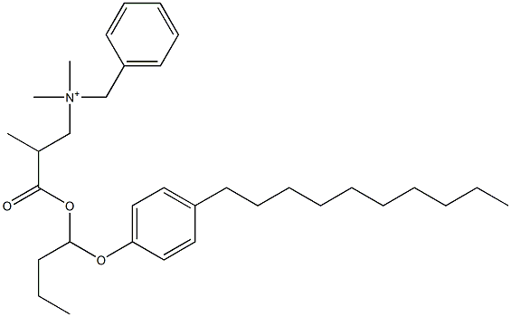 N,N-Dimethyl-N-benzyl-N-[2-[[1-(4-decylphenyloxy)butyl]oxycarbonyl]propyl]aminium Struktur