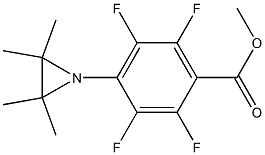 2,3,5,6-Tetrafluoro-4-(2,2,3,3-tetramethylaziridin-1-yl)benzoic acid methyl ester Struktur