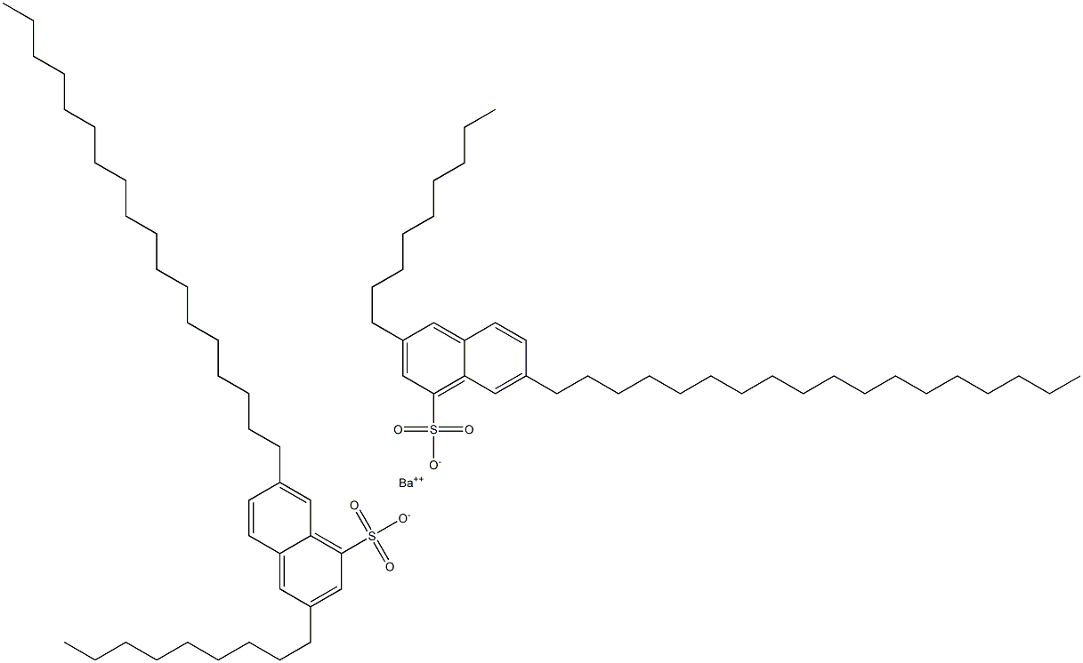 Bis(3-nonyl-7-octadecyl-1-naphthalenesulfonic acid)barium salt Struktur