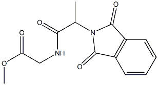 [[2-[(1,3-Dihydro-1,3-dioxo-2H-isoindol)-2-yl]propanoyl]amino]acetic acid methyl ester Struktur