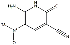 1,2-Dihydro-6-amino-2-oxo-5-nitropyridine-3-carbonitrile Struktur