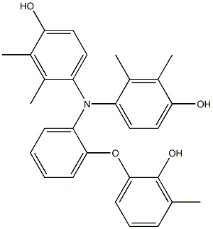 N,N-Bis(4-hydroxy-2,3-dimethylphenyl)-2-(2-hydroxy-3-methylphenoxy)benzenamine Struktur