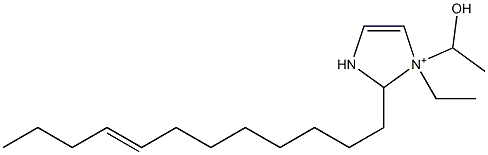 2-(8-Dodecenyl)-1-ethyl-1-(1-hydroxyethyl)-4-imidazoline-1-ium Struktur