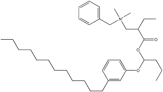 N,N-Dimethyl-N-benzyl-N-[2-[[1-(3-dodecylphenyloxy)butyl]oxycarbonyl]butyl]aminium Struktur