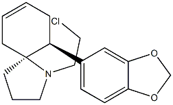 (5S,10S)-1-(2-Chloroethyl)-10-(1,3-benzodioxol-5-yl)-1-azaspiro[4.5]dec-7-ene Struktur