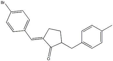 2-[(E)-4-Bromobenzylidene]-5-(4-methylbenzyl)cyclopentan-1-one Struktur