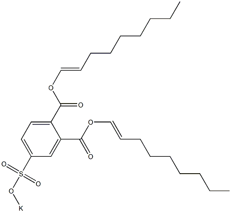 4-(Potassiosulfo)phthalic acid di(1-nonenyl) ester Struktur