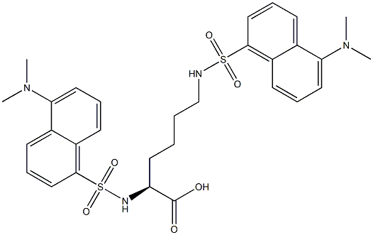 N2,N6-Bis[5-(dimethylamino)-1-naphtylsulfonyl]-L-lysine Struktur