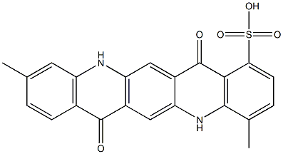 5,7,12,14-Tetrahydro-4,10-dimethyl-7,14-dioxoquino[2,3-b]acridine-1-sulfonic acid Struktur