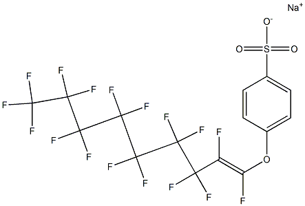 4-[(Heptadecafluoro-1-nonenyl)oxy]benzenesulfonic acid sodium salt Struktur