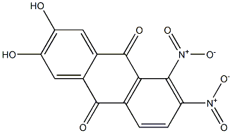 2,3-Dihydroxy-5,6-dinitroanthraquinone Struktur