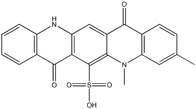 5,7,12,14-Tetrahydro-3,5-dimethyl-7,14-dioxoquino[2,3-b]acridine-6-sulfonic acid Struktur