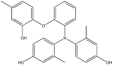 N,N-Bis(4-hydroxy-2-methylphenyl)-2-(2-hydroxy-4-methylphenoxy)benzenamine Struktur