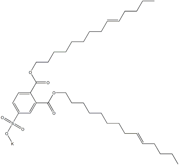 4-(Potassiosulfo)phthalic acid di(9-tetradecenyl) ester Struktur