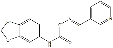 3-Pyridinecarbaldehyde O-(1,3-benzodioxol-5-ylcarbamoyl)oxime Struktur