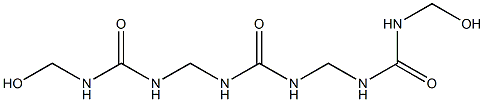 N,N'-Bis(hydroxymethyl)-5-oxo-2,4,6,8-tetraazanonanediamide Struktur