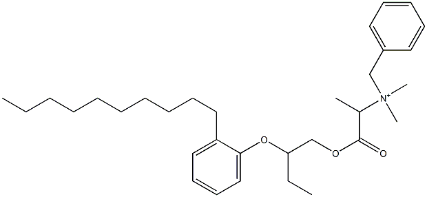 N,N-Dimethyl-N-benzyl-N-[1-[[2-(2-decylphenyloxy)butyl]oxycarbonyl]ethyl]aminium Struktur