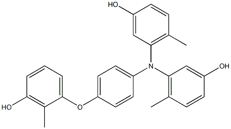 N,N-Bis(3-hydroxy-6-methylphenyl)-4-(3-hydroxy-2-methylphenoxy)benzenamine Struktur