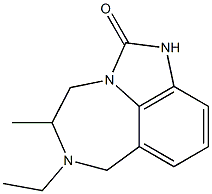 4,5,6,7-Tetrahydro-5-methyl-6-ethylimidazo[4,5,1-jk][1,4]benzodiazepin-2(1H)-one Struktur