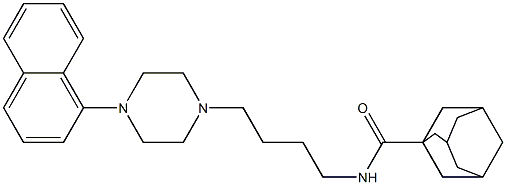 N-[4-[4-(1-Naphthalenyl)-1-piperazinyl]butyl]-1-adamantanecarboxamide Struktur