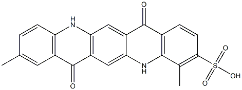 5,7,12,14-Tetrahydro-4,9-dimethyl-7,14-dioxoquino[2,3-b]acridine-3-sulfonic acid Struktur