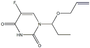 1-[1-(2-Propenyloxy)propyl]-5-fluorouracil Struktur