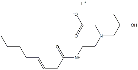 N-(2-Hydroxypropyl)-N-[2-(3-octenoylamino)ethyl]aminoacetic acid lithium salt Struktur