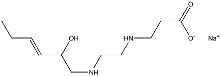 3-[N-[2-[N-(2-Hydroxy-3-hexenyl)amino]ethyl]amino]propionic acid sodium salt Struktur