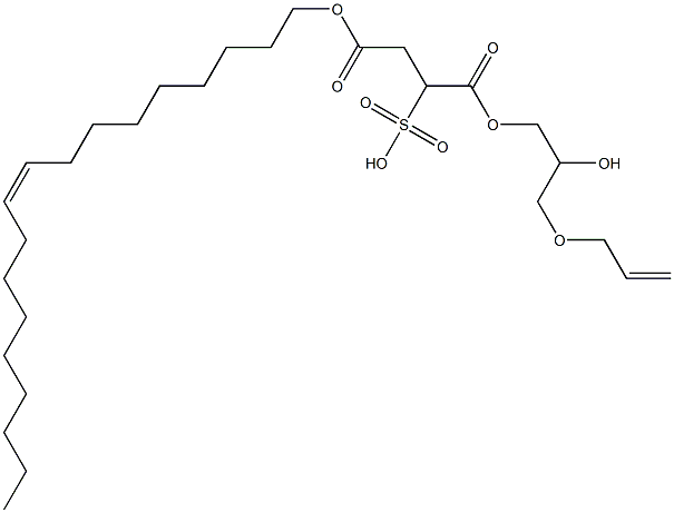 1-(3-Allyloxy-2-hydroxypropoxycarbonyl)-2-[(Z)-9-octadecenyloxycarbonyl]ethanesulfonic acid Struktur