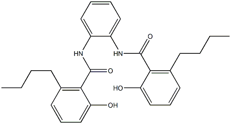 N,N'-Bis(6-butylsalicyloyl)-o-phenylenediamine Struktur