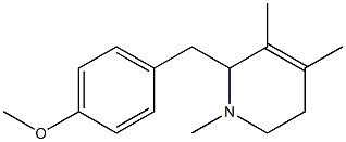 1,2,5,6-Tetrahydro-2-(p-methoxybenzyl)-1,3,4-trimethylpyridine Struktur